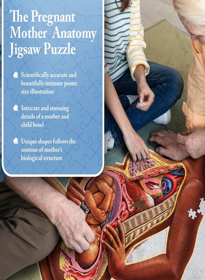 Genius Games Pregnant Mother Anatomy Jigsaw Puzzle | 488-Piece Science Accurate Adult Puzzle | Educational and Entertaining 3ft x 2ft Poster Size Puzzle | Ideal Gift for Mothers, Educators & Medical Professionals - Image 4